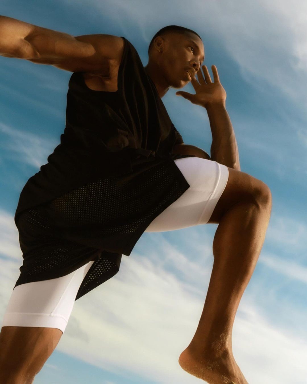Athlete in performance apparel